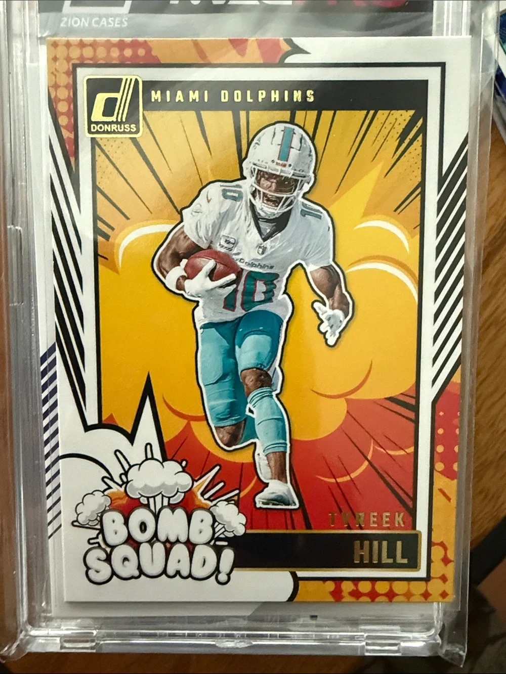 Russ Donruss Bomb Squad Tyreek Hill Card - Teal & Yellow
